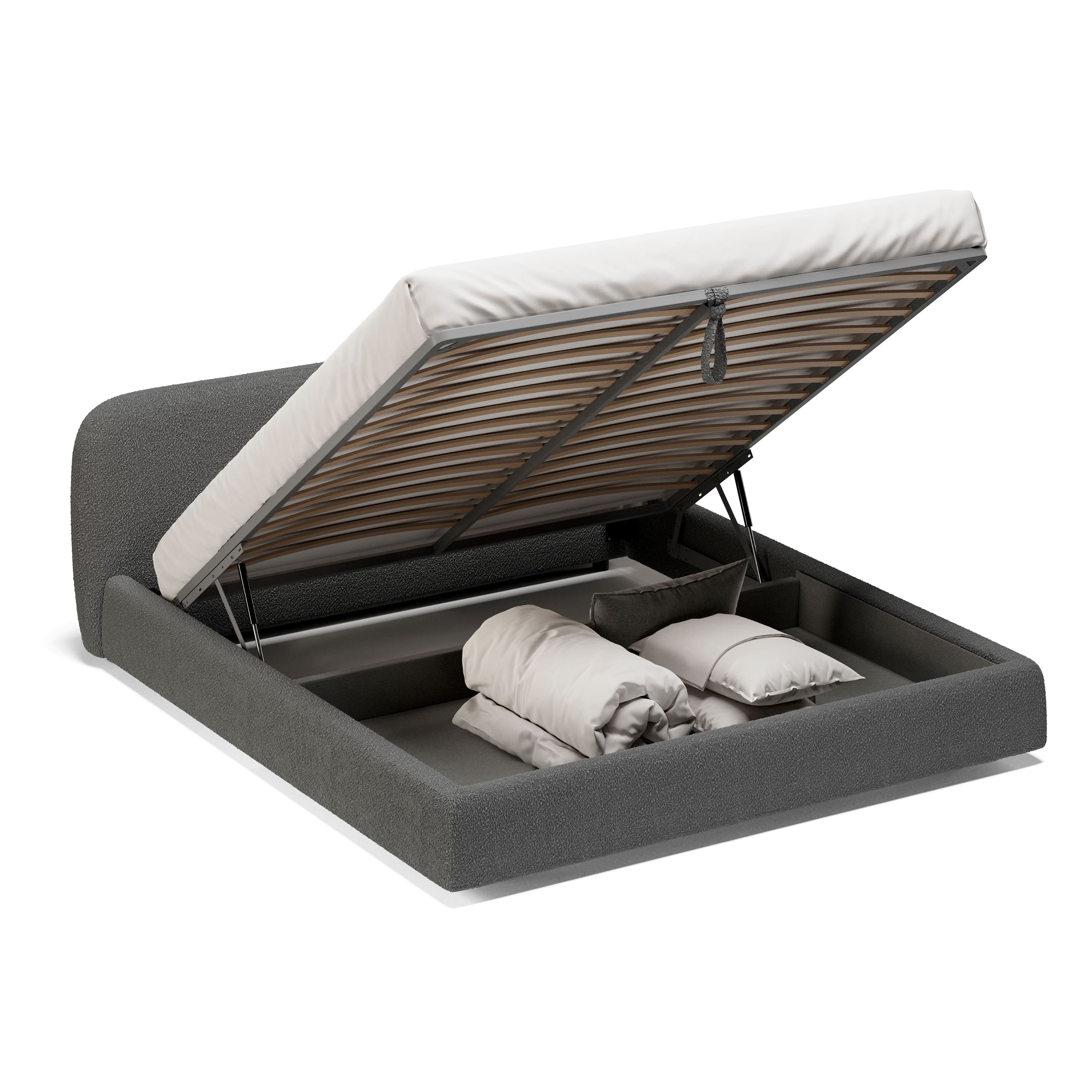 Кровать Лагом букле buckledark grey 1.4х2.0