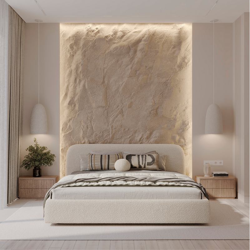 Кровать Лагом букле buckle white 1.8x2.0