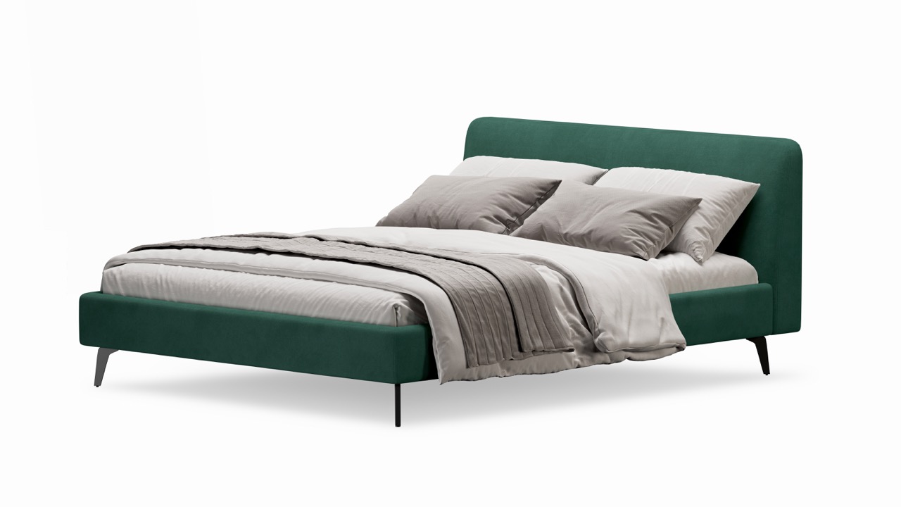 Кровать Симпл на ножках 120х200 велюр velutto soft 667
